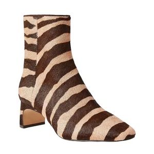 Ann Taylor Zebra Print Haircalf Blade Heel Booties size 8 brand new